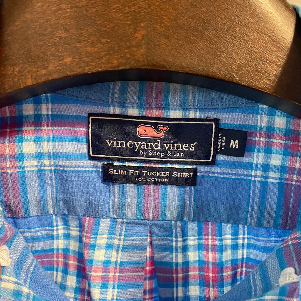 Vineyard Vines Men's Slim Fit Shirt Blue Medium - Picture 3 of 4